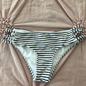 Cheeky striped bikini bottom